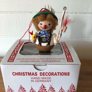 Steinbach Wood Christmas Ornament Fisherman
